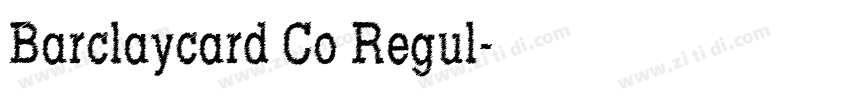 Barclaycard Co Regul字体转换